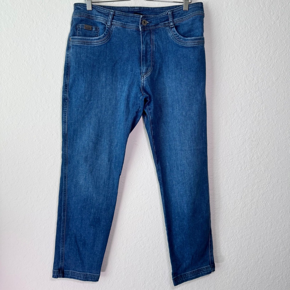 Kuhl Kanvus Jean Mens 36x30 Indigo Blue Stretch Straight Leg Outdoor Pants